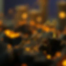 Conceptual representation of growth in blockchain technology