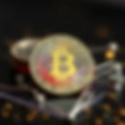 Conceptual representation of TRB coin and blockchain technology