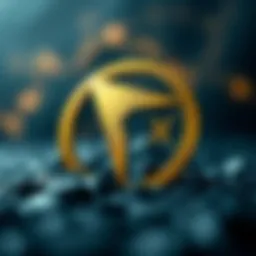 Illustration depicting the TRX cryptocurrency symbol
